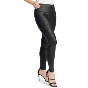 Women’s High Rise, Wide Waist Band, Faux Leather Leggings. Size Large